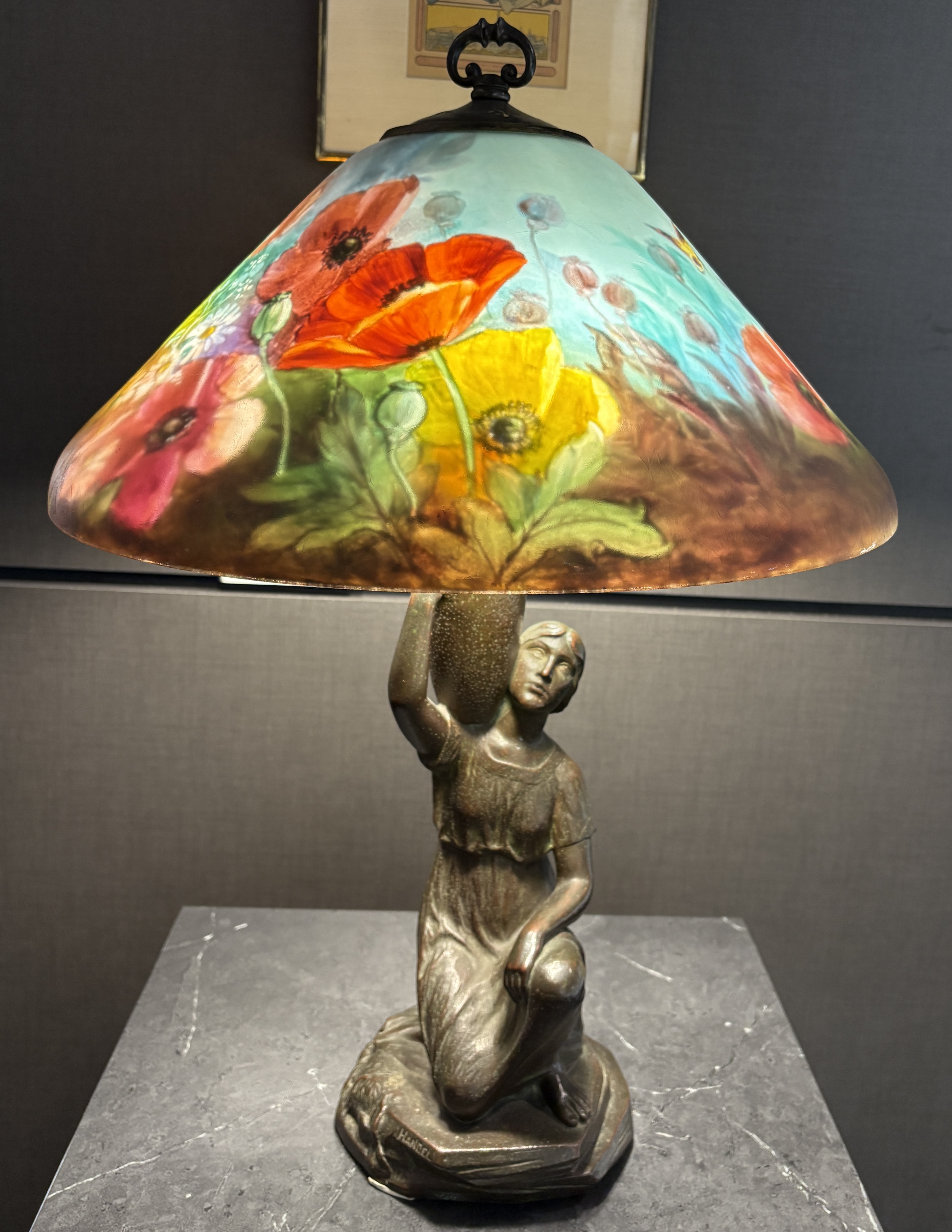 Reverse Painted Table Lamp