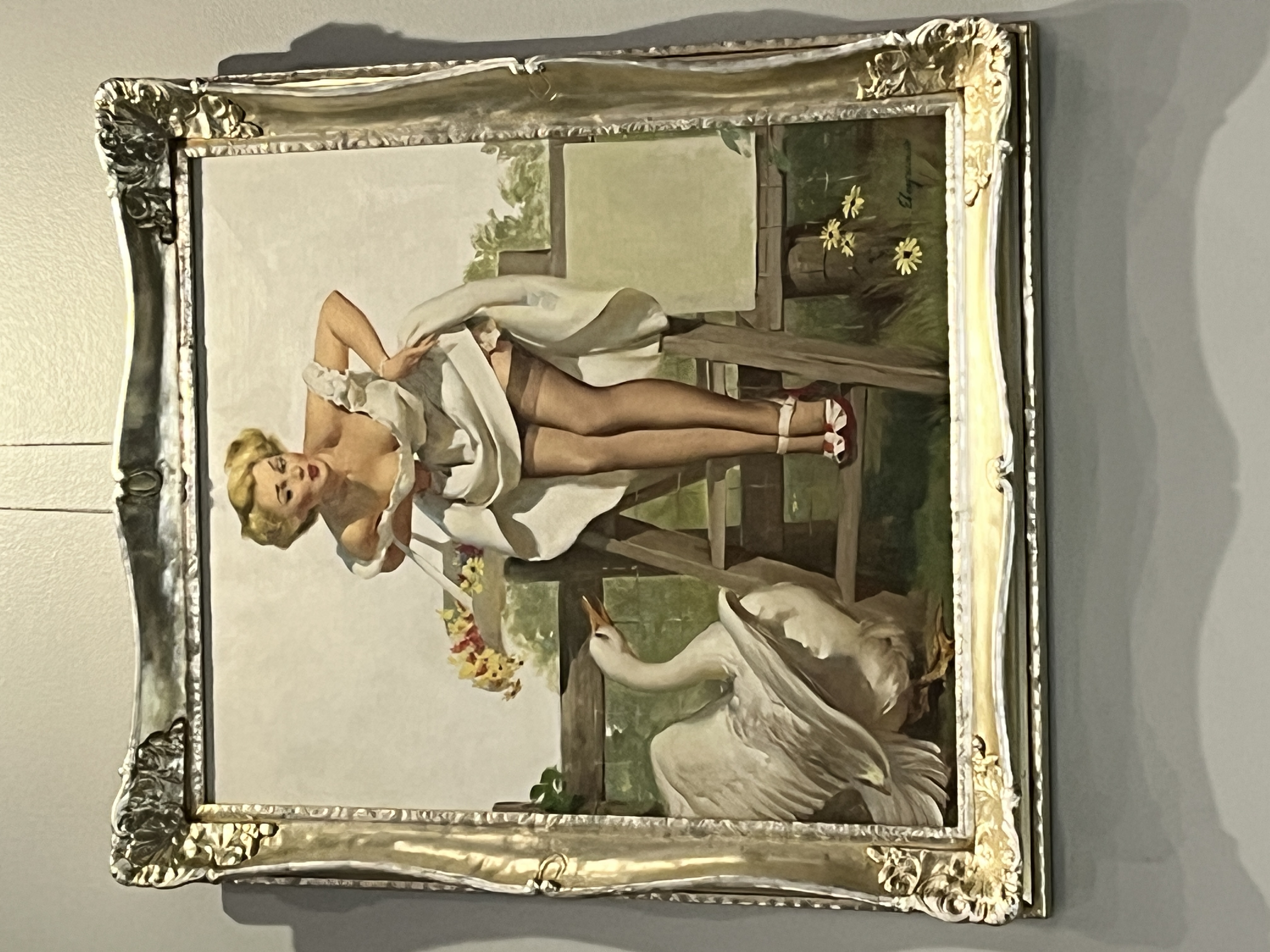 Worth a Gander, Brown and Bigelow calendar illustration