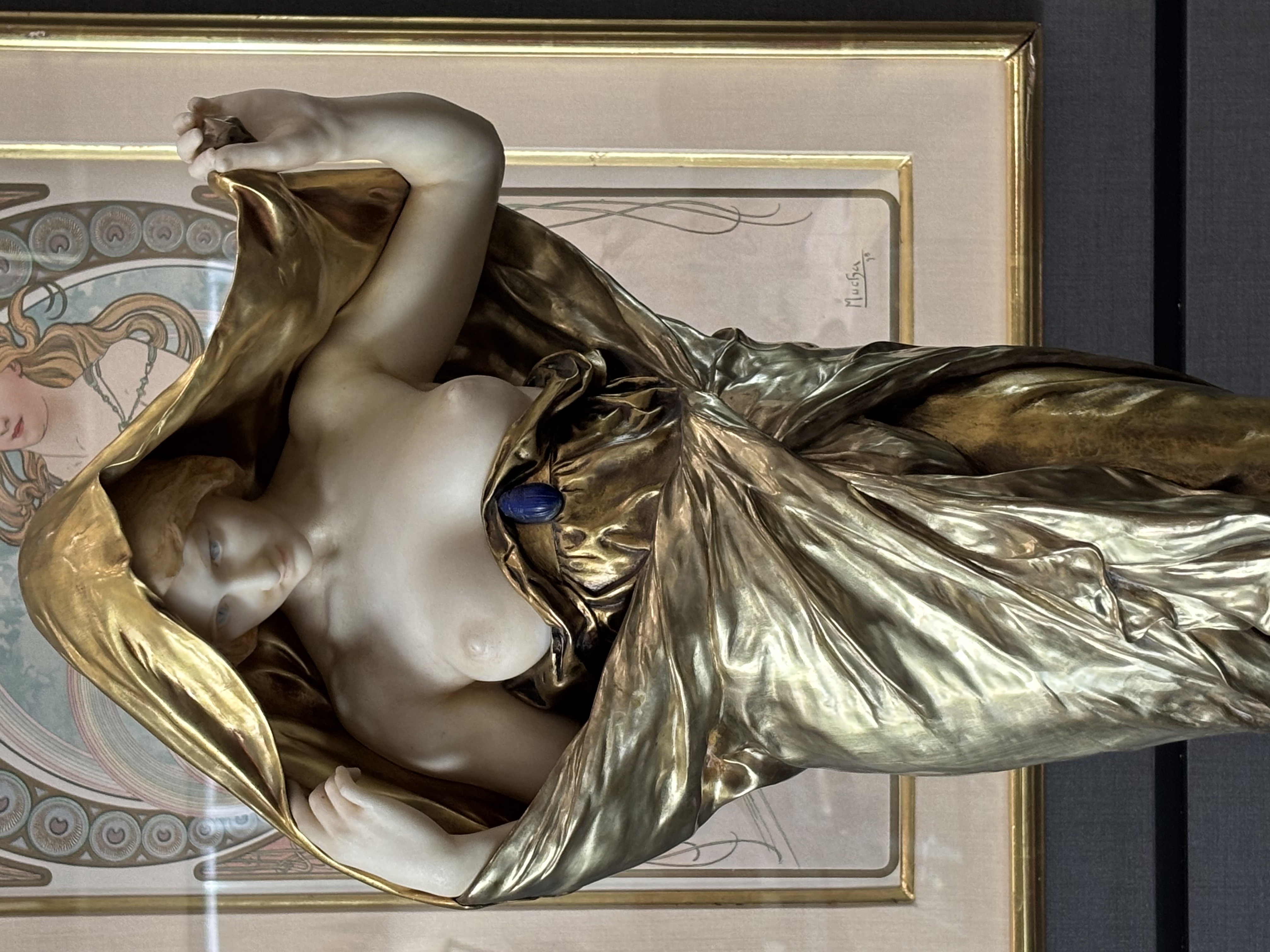 Nature Unveiling Herself Before Science in Bronze and Marble