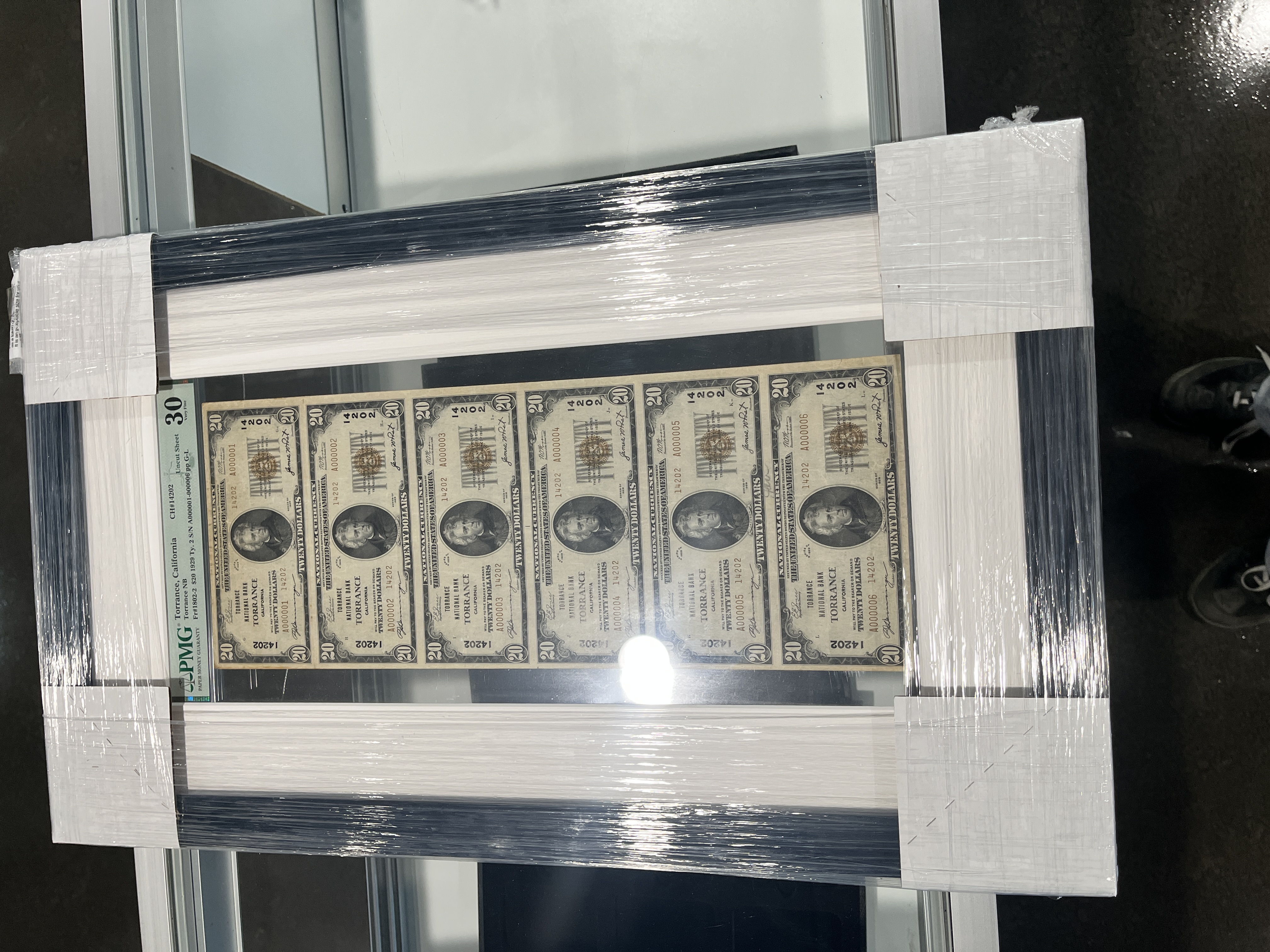 Torrance, California $20 1929 Uncut Sheet