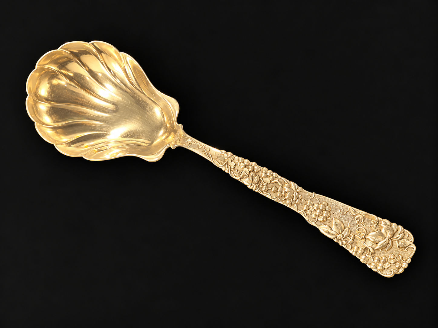 Tiffany & Co. Vine Pattern Grape Motif Berry Spoon