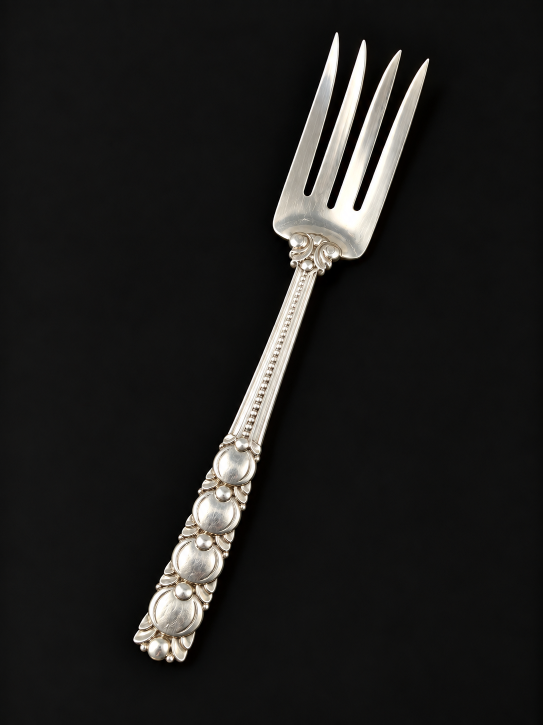 Tiffany & Co. Tomato Pattern Art Deco Large Meat Fork