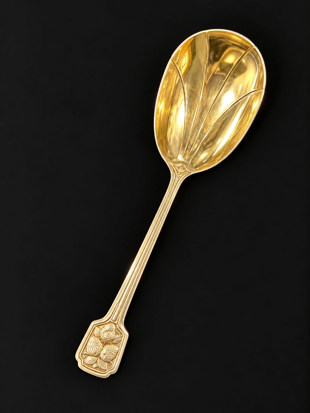 Tiffany & Co. Strawberry Deco Pattern  Large Berry Spoon